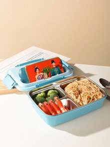 Leak-Proof 304 Stainless Steel Lunch Box With Spoon And Chopsticks - Durable, Easy To Clean Bento Box, Suitable For Students And Commuters - Multicolor - View 5