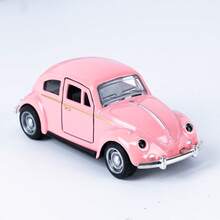 1:32 Scale Alloy Classic Retro Toy Car, Die-Cast Metal Beetle Shaped Vintage Car Model, Suitable For Car Enthusiasts And Collectors, Openable Doors, Car Toy, Birthday, Christmas, New Year Gift For Men And Adults - Multicolor - View 6