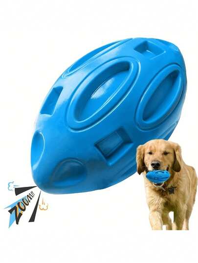 坚不可摧的吱吱作响的足球，狗狗磨牙玩具 - 耐用橡胶球，适合爱啃咬的狗狗，磨牙和玩耍皆宜 - 小型犬的完美礼物，尽情享受啃咬和玩耍的乐趣 - 狗狗礼物，圣诞节、万圣节佳品