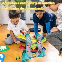 Pistas de Carros Rampas para Niños, Juguetes de Coches de Pista, Juguetes para Niños de 3 4 5 6 7 Años, Regalo de Navidad de Cumpleaños para Niño y Niña - Azul - Ver 6