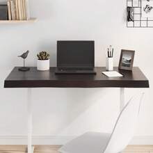 vidaXL Tischplatte 100x50x(2-6) cm Massivholz Behandelt Baumkante - Verschiedenfarbig - Übersicht 1