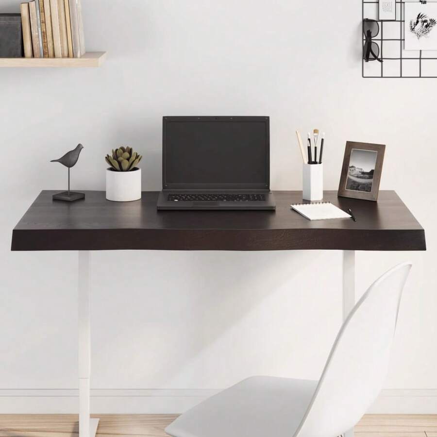 vidaXL Tischplatte 100x50x(2-6) cm Massivholz Behandelt Baumkante - Verschiedenfarbig - Übersicht 1