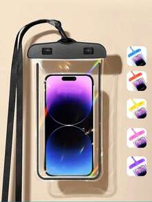 5个/2个/1个通用防水手机袋，通用夜光防水手机包，防水手机壳，兼容16 15 14 13 12 11Pro Max XS Plus Galaxy S22 S23手机，最大7.0英寸