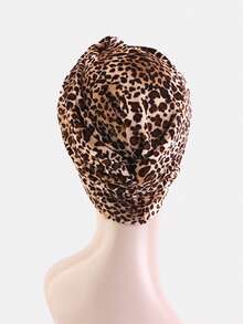 1件装女士弹力蝴蝶结头巾，适合日常佩戴，可作发帽、头巾、情人节礼物、睡帽等。 - 黑色 - 查看 11