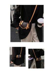 Kids Metal Buckle Design Fashionable Versatile Crossbody Bag