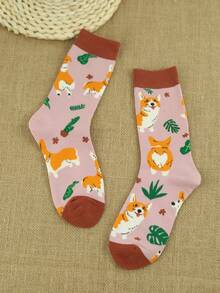 1 par de calcetines para el Día de San Valentín para mujer, cómodos, transpirables, secos y absorbentes de sudor, adecuados para deportes, ocio y uso diario - Multicolor - Ver 2