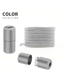 Elastic No Tie Shoelaces, Slouchy Unisex Sneaker Laces Buckle Fastener, Flat/Round Shoelaces Strings,Shoe,Spring Summer Picks,Brides Maid Gifts,Room,Bedroom Decor,Beach,Travel,For Men,For Women,Vacation,Women's Day,Travel Essentials,Wedding Favours,Y2k,Bedroom,Car Accessories Women,Kitchen Decor,Cute Stuff - Multicolor - View 12