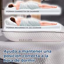 ELE-GATE Almohadas de Espuma Viscoelástica para un Descanso Perfecto. - Blanco - Ver 3