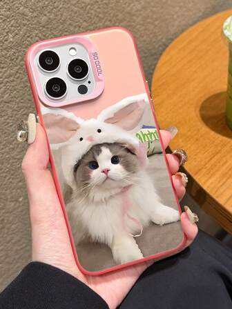 1个可爱猫咪图案时尚粉色手机壳，提供全方位保护，适合日常使用和旅行，兼容 XR/11 Pro Max/7P/8P/12 Pro/12 Pro Max/13 Pro/13 Pro Max/14 Pro/14 Pro Max/15 Pro/15 Pro Max/14/15 Plus/16E/16 Pro/16 Pro Max/17 Pro/17 Pro Max/Air/SMART8，Galaxy A55/A15/S23/S24/S25 Ultra/Air/17 Pro/17 Pro Max