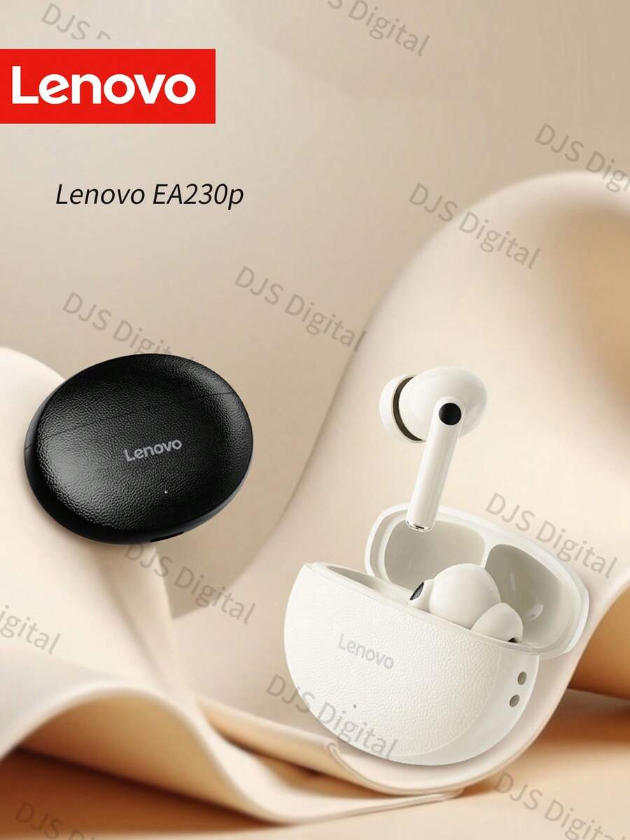 Lenovo EA230P Bluetooth Earphones, 2025 New Model, In-Ear, High-Quality Audio, Super Long Battery Life, Low Latency - Sakura White - View 1