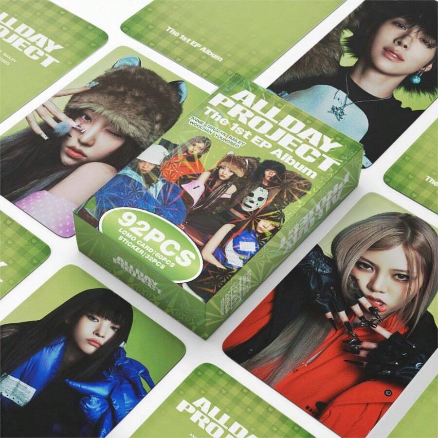 92pcs ALLDAY PROJECT New Album Celebrity Photo Cards, Stationery Stickers, LOMO Cards - Multicolor - View 1