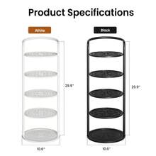 Senmeo 5-Tier Multi-Purpose Metal Shoe Rack - Modern Sturdy Frame, Entryway/Wardrobe/Home, Holiday/Christmas Gift, Black/White - 白色 - 查看 2
