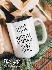 1pc Customized Mug, Coffee Cup, Personalized Mug, Can Customize Name Or Text, Personalized Gift For Friends, Family, Women, Men, Holiday Gift, Anti-Mold, Reusable, Exquisite - Multicolor - View 4