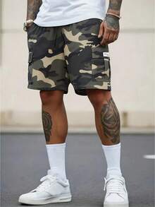Men's Camouflage Multi-Pocket Casual Comfortable Shorts, Summer