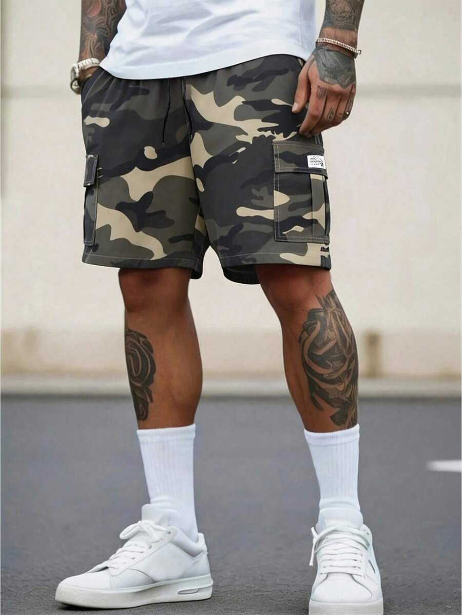 Men's Camouflage Multi-Pocket Casual Comfortable Shorts, Summer
