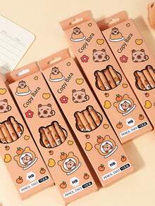 12支/24支水豚铅笔套装，高品质创意学生文具铅笔，绘画用品，颜色和款式随机（1盒12支），办公用品，儿童喜爱的文具奖品（需要削尖），送给家人、朋友、同事的礼物，适用于办公室、学校、绘画、学生、马克笔、文具、男孩、女孩、学习用品、水豚爱好者 - 彩色 - 查看 3