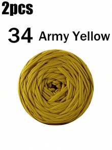 1/2件 T-Shirt 紗線，300g ± 20g 大捲，2cm 寬柔軟聚酯纖維布料紗線，適用於鉤針與編織，DIY 包包、靠墊、娃娃、毯子、拖鞋及手工藝品，多色可選，編織配件與手工藝用品 - 彩色 - 查看 18