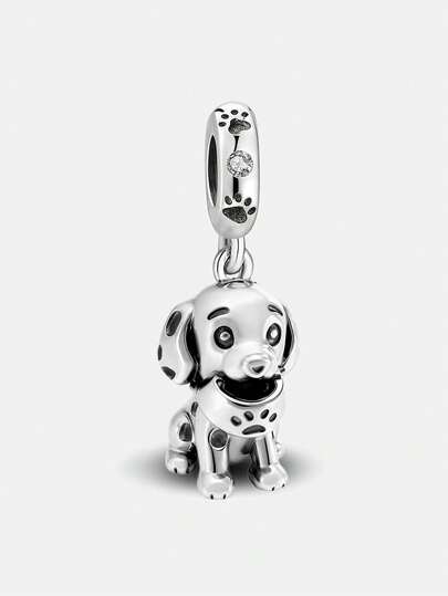 1pc Fashionable Polka Dot Beggar Dog Beaded Pendant, Suitable For Women Bracelet, Bangle DIY Jewelry Making And Daily Outfit Accessory, Suitable For Girls Wearing