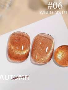 MISS SHAKA 10ml Conjunto de Esmalte de Unha Gel Olho de Gato Âmbar Dourado Marrom em Vidro, Suprimentos de Arte de Unha Exclusivos de Salão de Beleza Branqueadores de Pedra de Cristal Dourada Olho de Gato Marrom, Unhas de Natal