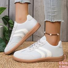 1 Pair Unisex Soft Sole Lightweight Casual Versatile Hook And Loop Fastening Sneakers, Convenient Slip-On, Suitable For All Seasons - Light Grey - View 2