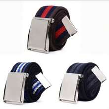 Kit 3 Cinto Masculino De Lona Gorgurão Listrados Fivela Catraca Otima Qualidade PREMIUM. - Multicolorido - Visão 12