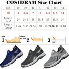 Summer Outdoor Breathable Elderly Walking Shoes, Men's Breathable Casual Mesh Loafers, Lightweight Slip - On Walking Shoes Black, - inicial - Ver 7