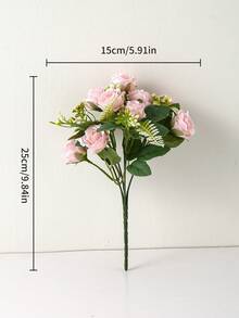 1个/2个仿真牡丹丝绣花球，秋季家居装饰配件，情人节花瓶，婚礼花束，花园玫瑰拱门，客厅装饰，新年装饰，花盆装饰，派对套装 - 彩色 - 查看 17