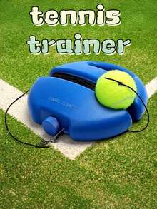 1pc Tennis Trainer - Outdoor Single Base - Durable Training Tool - High Elasticity - Wear-Resistant Tennis Rope - Adult Training Equipment