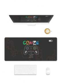 Alfombrilla de ratón para juegos, cubierta de escritorio, alfombrilla de ratón de mesa completa, base de goma antideslizante XXL, con bordes cosidos, adecuada para el hogar, la oficina y el escritorio (gamepad de una mano) - Multicolor - Ver 5