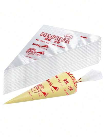 100个一次性透明奶油裱花袋，适用于DIY蛋糕、马卡龙、糕点装饰，开学季必备