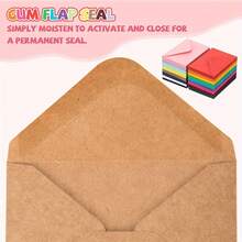 30/60/120PCS Mixed Color Self-Adhesive Mini Envelopes - Assorted Pastel & Vibrant Colors, High-Quality Paper Tiny Pockets For Gift Cards, Business Cards, Notes - Bulk Office & Craft Supplies, Gift Card Envelopes, Business Card Holders, Note Cards, Simple Design, Seadhesive Closure, Durable Paper - Multicolor - View 7