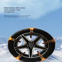 Automotive Anti-Slip Snow Chains, Tire Anti-Skid Chains - Suitable For All Vehicles With Tire Width From 165mm (6.50 Inches) To 275mm (10.83 Inches) - Easy Installation