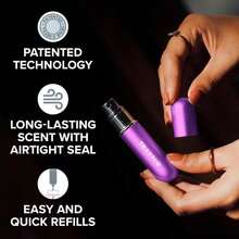 Travalo Classic HD Perfume Atomizer - Leak-Proof And TSA Approved For Air Travel - Reusable, Airtight, Easy-Fill Mini Pump Sprayer - Lightweight, Elegant Design W/Volume Window - Purple 0.17oz - MàuE - Xem 2
