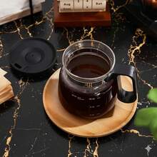Taza de café de 16 oz, mini taza de café, con tapa a prueba de derrames, taza de vidrio resistente al calor, gran capacidad, regalo ideal para amantes del café (1 pieza) - 1 pieza - Ver 9