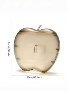 1pc New Cling Film Dispenser Box, Reusable Plastic Wrap Holder, Wall-Mounted Storage Container For Kitchen & Bathroom, Holds Up To 100 Garbage Bags, Apple-Shaped Design - Multicolor - View 3