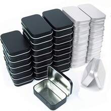 3PCS Silver Metal Hollow Rectangular Hinge Tin Can - Sticker Mini Portable Box, Small Storage Box, Mini Iron Folding Box, Used For Storing Push Pins, Jewelry DIY, Gifts, Jewelry, Pills, Candies, Matches, Soap, Sewing Supplies. Returning To School, Outdoor Travel Supplies, Home Organization And Storage Are Essential Gifts For Christmas Gifts - Silver - View 10