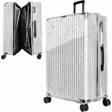 - Funda protectora para veliz de PVC transparente de 24 28 30 pulgadas para veliz con ruedas - 20inch + 70% transparente, 30% gris - Ver 1