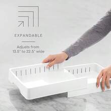 PZW YouCopia StoraLid Food Container Lid Organizer Expandable with Tall Dividers White2537 - Blanco - Ver 3