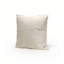 Single Duck Feather Cushion Pad - Soft Plump Insert Filler, Machine Washable, Cotton Casing For Home Sofa Living Room - 圓形的 - 查看 2