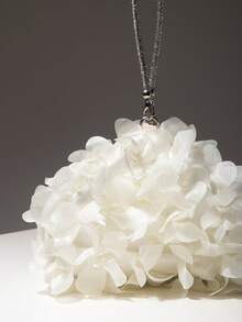 Mini Wallet, Floral Clutch, Evening Bag, Novelty Bag, Bridal Party Bag, Ball Gown Bag, Ball Gown Accessories, Elegant Ladies Bag, Wedding Supplies, Ladies Gift, Christmas Bag, Valentine's Day (Random Pattern) - Beige - View 4