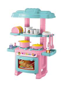 1 Set ABS Material Realistic Children's Interactive Cooking Stove Cookware, Girls' Play Kitchen Toy Set, Educational Toy, Party Toy, Party Gift, Birthday Gift - Multicolor - View 7