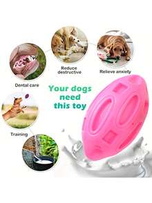 坚不可摧的吱吱作响的足球，狗狗磨牙玩具 - 耐用橡胶球，适合爱啃咬的狗狗，磨牙和玩耍皆宜 - 小型犬的完美礼物，尽情享受啃咬和玩耍的乐趣 - 狗狗礼物，圣诞节、万圣节佳品