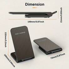 Almohadilla de carga inalámbrica de 15W, compatible con iPhone 15/14/13/12/11 Pro/XR/8/X/XS Max, base de carga rápida por inducción - Multicolor - Ver 3