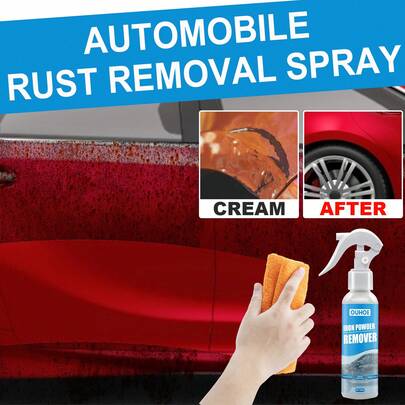 Car Iron Powder Rust Removal Spray Mild Cleaning Anti-Rust Remover Decontamination Car Supplies Spray