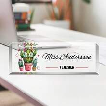 Customized Teacher Pencil Sign41styles, Teacher Gifts, Teacher Appreciation Gift, Teacher Desk Name Plate, Personalized Gift For Teacher, Teacher Name Sign,[Custom Acrylic Desk Nameplate] High Gloss Custom Acrylic Desk Nameplate - Multicolor - View 33