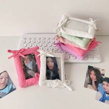 Girly Heart Bow Card Holder Ins Star-Chasing Idol Small Card Display Holder Protective Case - Green - View 3