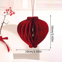 1pc 16 Styles Red Chinese Lantern, Honeycomb Folding Paper Lantern, Chinese New Year Decoration Lantern, Spring Festival Celebration Decor, Non-Electric, Wedding Lantern, Wall Hanging, Festival Party Room Decor, Chinese New Year Gift - Multicolor - View 25