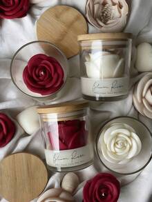 玫瑰香氛蜡烛，适合浪漫晚餐、婚礼、家居装饰、高端摄影道具、情人节礼物、新年礼物、卧室香氛蜡烛，为生活增添色彩 - 彩色 - 查看 5