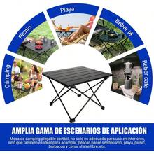 Picnic TablesMesa de Camping Portátil Plegable Pequeña Mesa Picnic de Acero al Carbono Tablero de Alumini con Bolsa y Gancho para Aire Libre Acampar Barbacoa Playa Jardin Hogar Campismo Negro 40x35x29 cm - negro - Ver 7