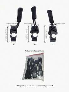 Universal Zipper Repair Kit - Easy To Install Seamless Zipper Head Replacement, Suitable For Jackets, Luggage, Backpacks, Boots - Durable Black Zipper Heads - Multicolor - View 6